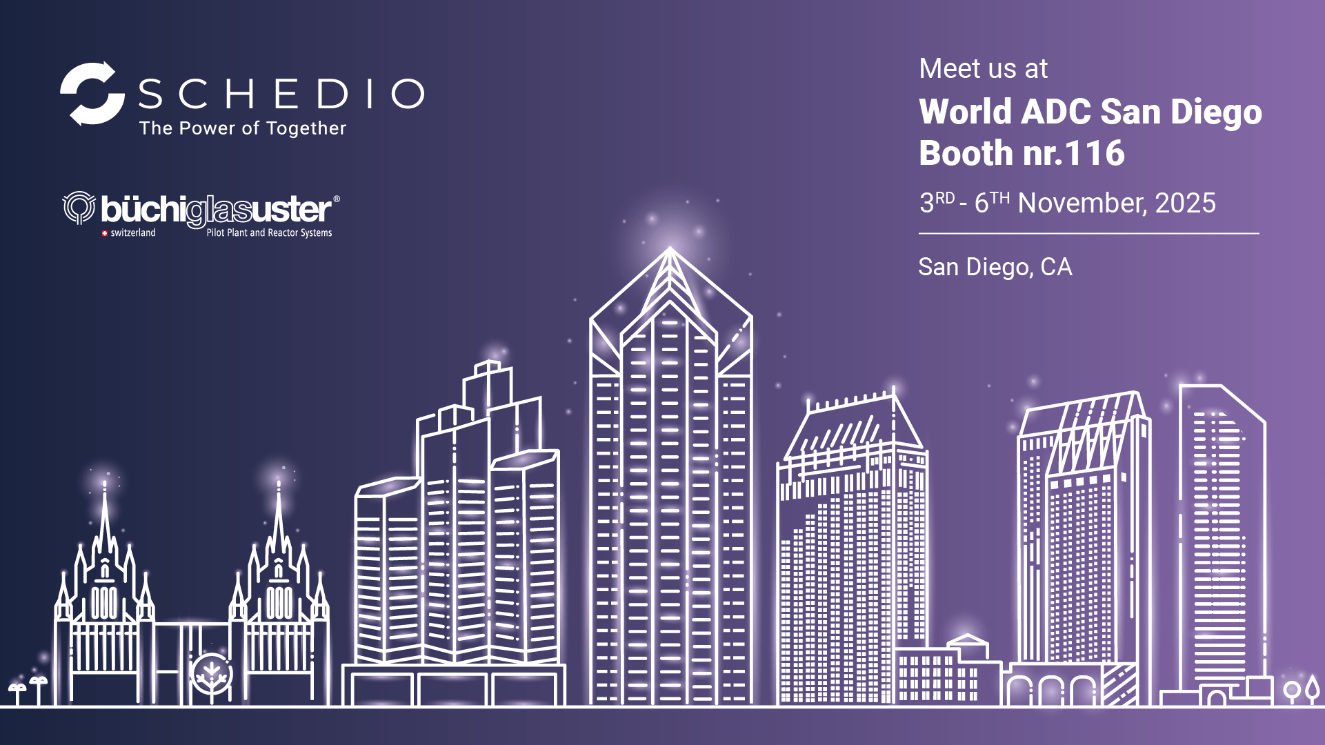 Schedio banner for World ADC San Diego 2025 pharmaceutical conference