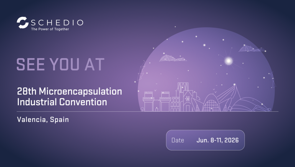 Preview for the 28th Microencapsulation Industrial Convention in Valencia, attended by Schedio