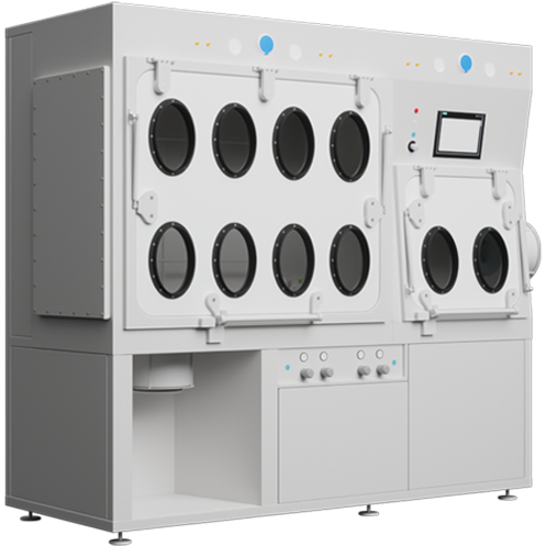 Industrial filtration system with a large cylindrical container, multiple pipes, and a yellow lever, designed for heavy-duty processing.